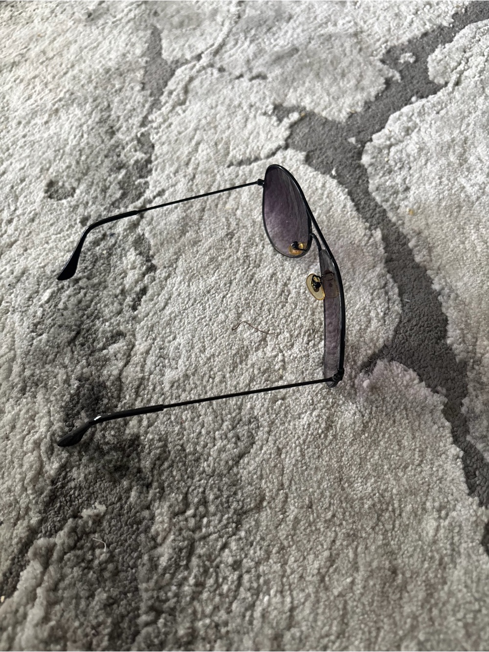 Ray-Ban Women's Aviator Sunglasses - Black Frame with Purple Gradient Lenses - Picture 3 of 3